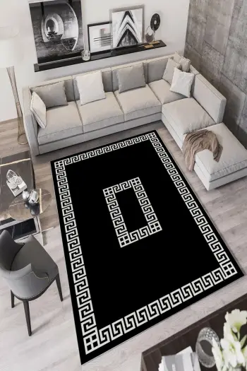 Qilim për korridor, ngjyrë e zezë, Conceptum Hypnose, W872, 80x150cm