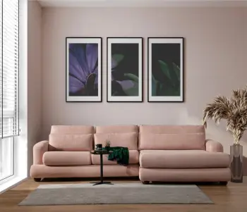 Këndare Atelier del Sofa, këndore e djathtë, ngjyrë rozë, River Corner (L2-Chl)