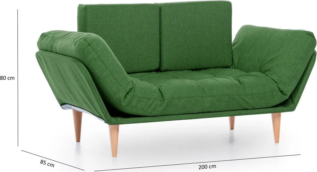 Krevat-sofá 3 vende, Nina Daybed, ngjyrë e gjelbër, GR106 - 8