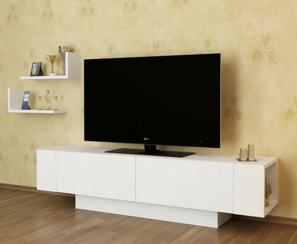 Komodë TV Hanah Home, Ekol, e bardhë - 1