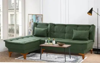 Kënd-sofë krevati Atelier del Sofa, Santo majtas, ngjyrë e gjelbër