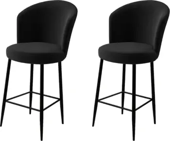 Set karrigesh për bar (2 copë), Hanah Home, Alte, e zezë