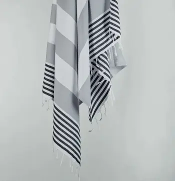 Peshqir plazhi Fouta Mijölnir, Sultan, i zi-bardhë