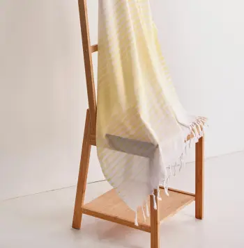 Peshqir plazhi Fouta, ngjyrë e verdhë, Mijölnir, Golge, 90x180cm