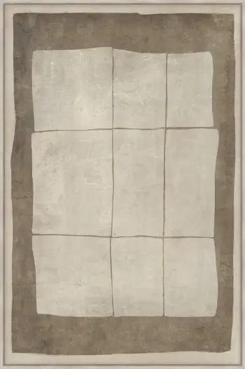 Pikturë dekorative SQUARE LINES me kornizë, kanavacë, bezhë-kafe, 80x120x4cm