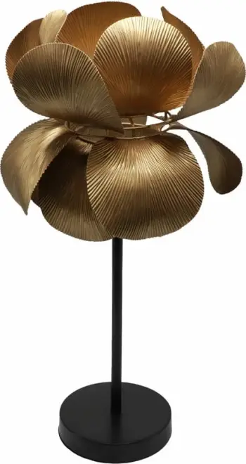 Llambë tavoline BLOSSOM, metal, ngjyrë ari-kafe, 30x30x67cm