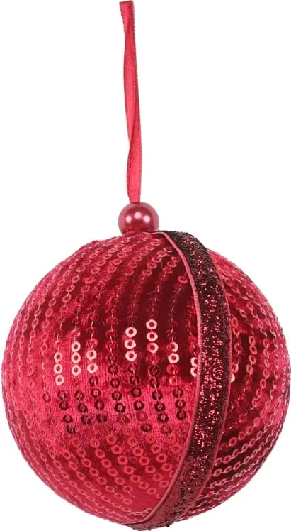 Topthë Krishtlindjes, material polyfoam, pëlhurë e kuqe, 8x8x8cm - 1
