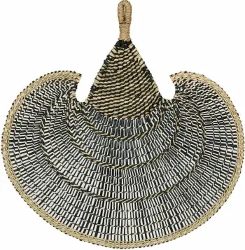 Dekor muror JABBAR, kashtë deti, natyrale e zezë, 85x59cm