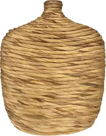 Vazo dekorative Ios, bambu dhe kashtë deti, 35x35x43cm