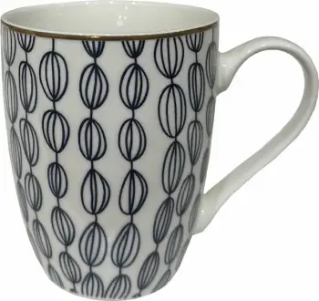 Filxhan All Time, porcelan Bone China, i bardhë, blu, ari, 8x8x11cm