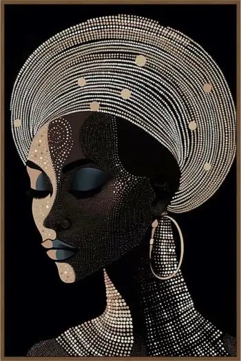 Pikturë dekorative Black Soul, kanavacë, kornizë druri e zezë-kafe, 83x123x4cm
