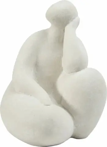 Figurë dekorative Liv, terrakotë e bardhë, 29x28x37 cm