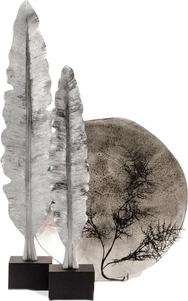 Dekor pendë, polirezina, dru, ngjyrë argjendi, 11x11x58 cm - 2