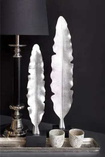 Dekor pendë, polirezine, dru, ngjyrë argjendi, 14x11x74cm