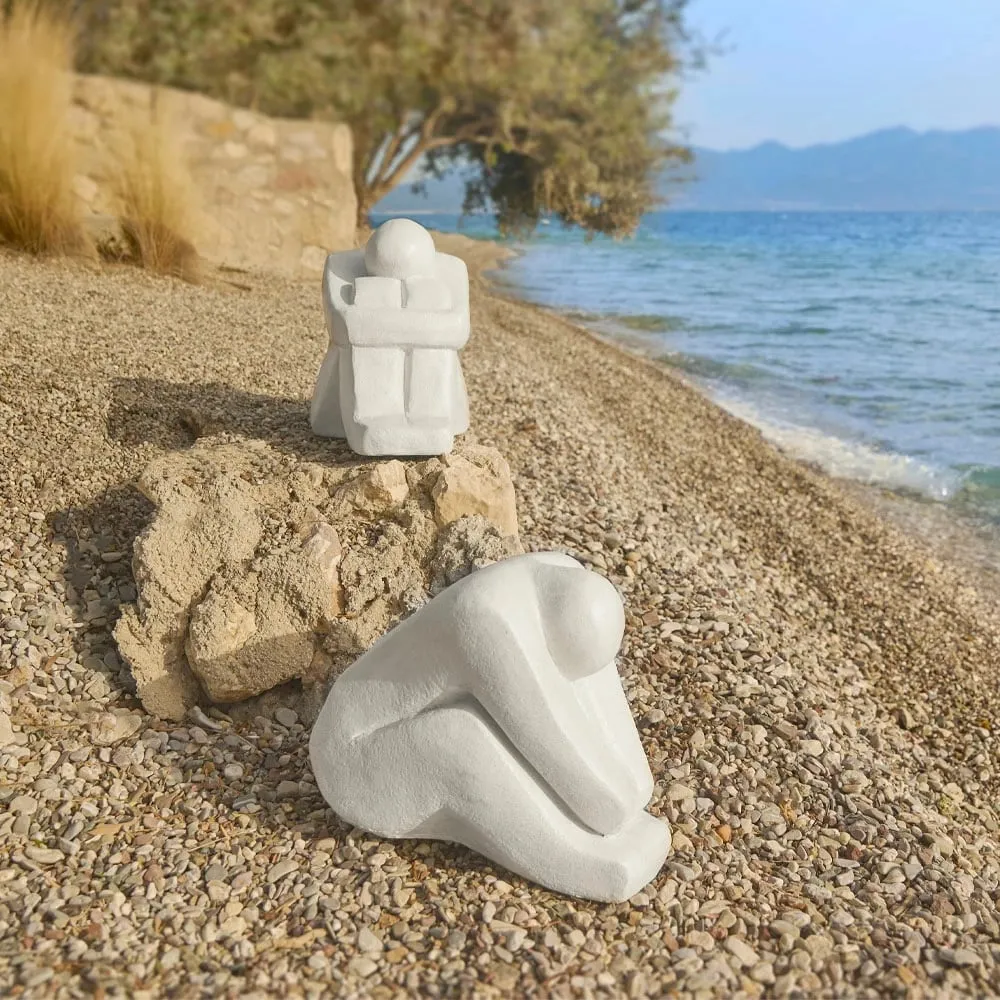 Figurë dekorative Harper, polirezine e bardhë, 43x30x37 cm - 3