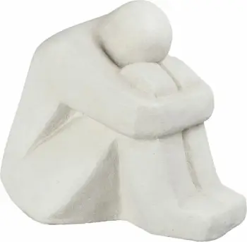 Figurë dekorative Harper, polirezine e bardhë, 43x30x37 cm