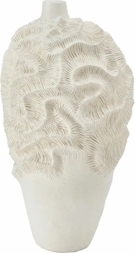 Vazo Coralli, polirezine, e bardhë, 22x23x42cm - 1