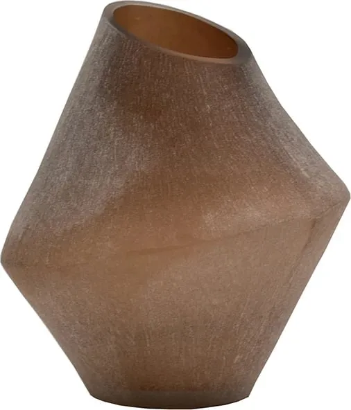 Vazo Sahara, qelq, bezhë, 23x23x26 cm - 1