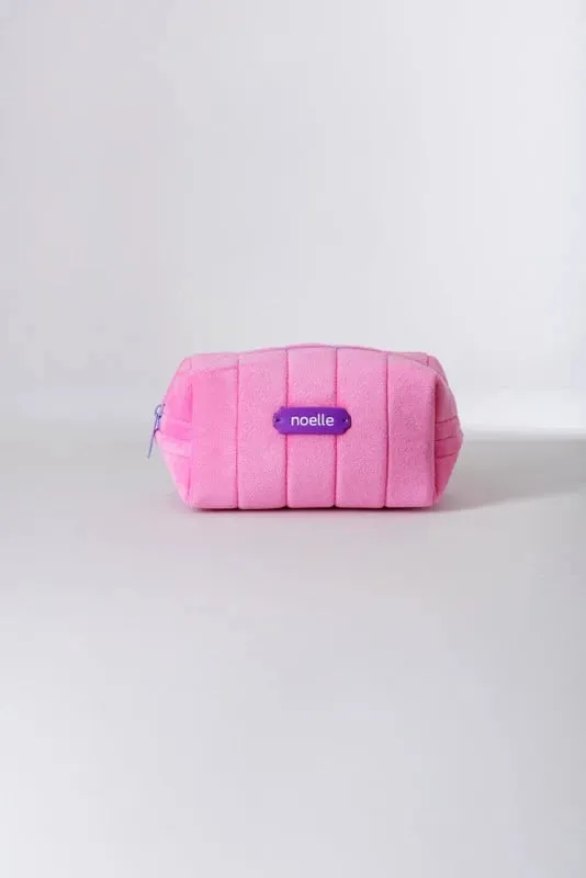 Noelle Cosmetic Bag Plush Pouch Pink - 1