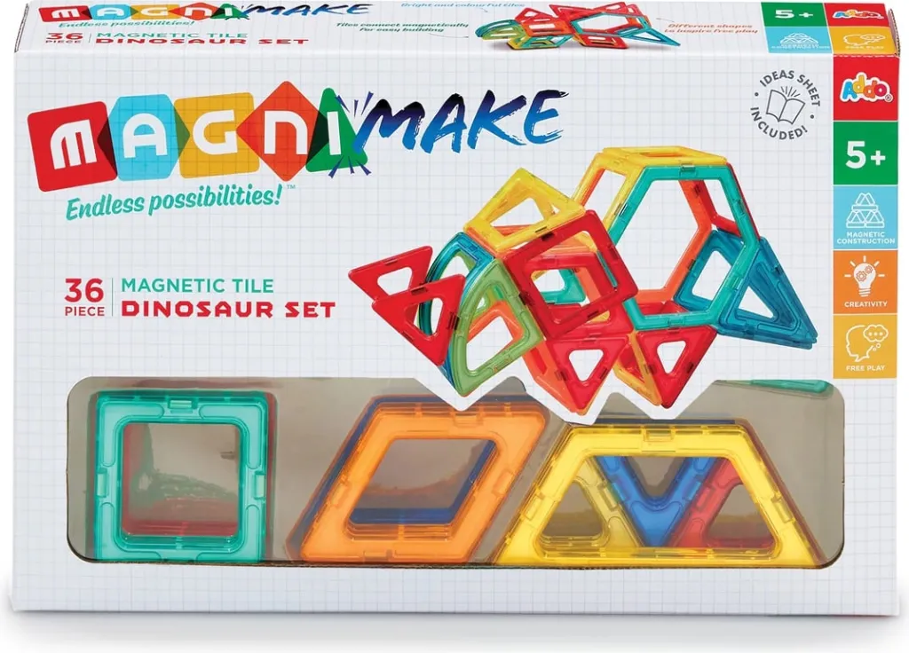 Set lodër për fëmijë Magnimake Dinosaur, 36 pjesë - 1