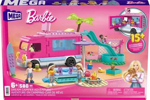 Set lodër për vajza Mega Barbie Dream Camper Adventure Construction - 2