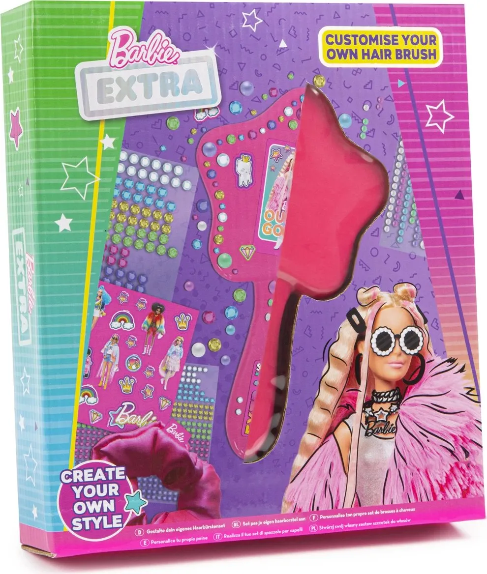 Set lodër për vajza Barbie Extra - Customise Your Own Hair Brush - 1