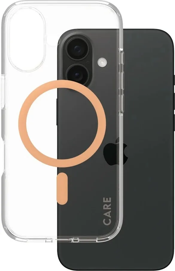 Mbështjellës PanzerGlass CARE Case Flagship Peachy MagSAFE për iPhone 16, transparent - 1