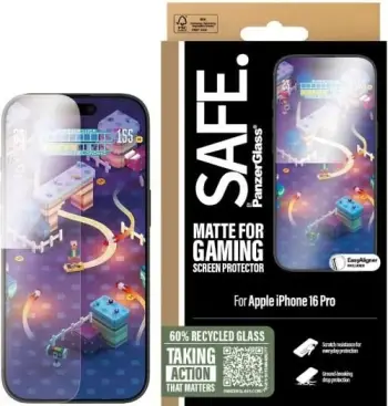 Mbështjellës ekrani PanzerGlass për iPhone 16 Pro, transparent