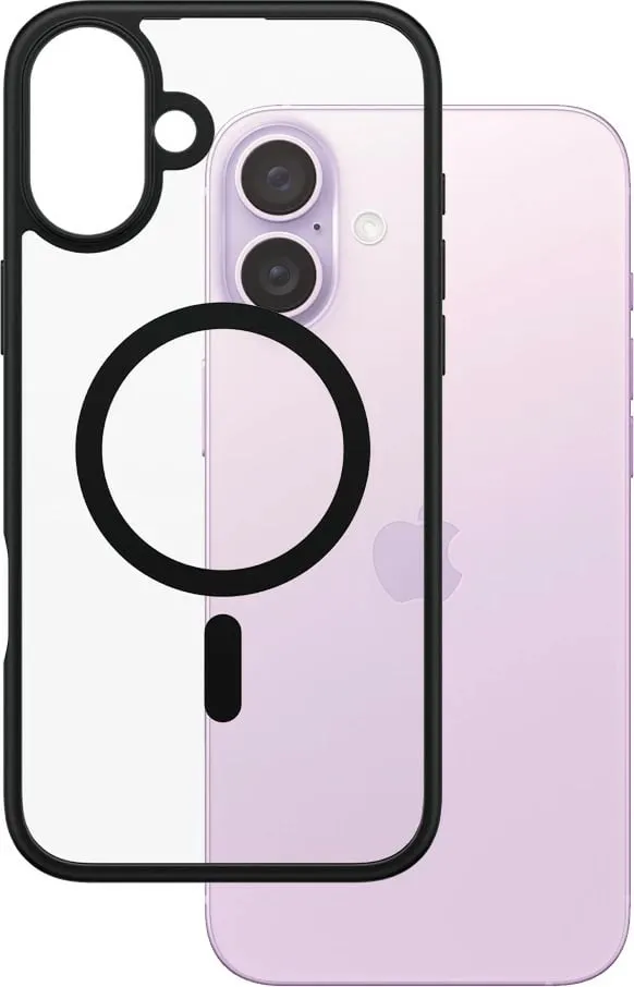 Mbështjellës PanzerGlass HardCase MagSAFE për iPhone 16 Plus, transparent/zi - 1