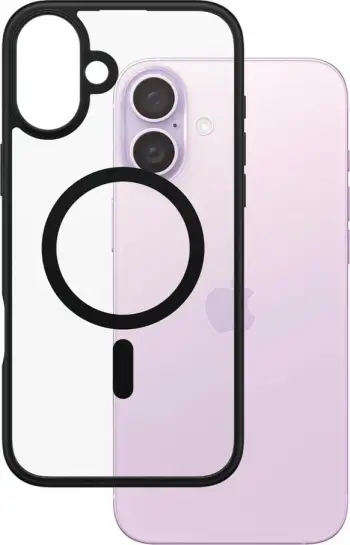 Mbështjellës PanzerGlass HardCase MagSAFE për iPhone 16 Plus, transparent/zi