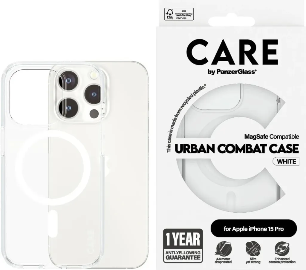 Mbështjellës PanzerGlass CARE Case Flagship MagSafe për iPhone 15 Pro, transparent - 2