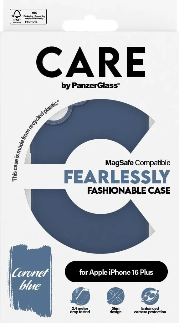 Mbështjellës PanzerGlass CARE Case MagSAFE për iPhone 16 Plus, blu - 3