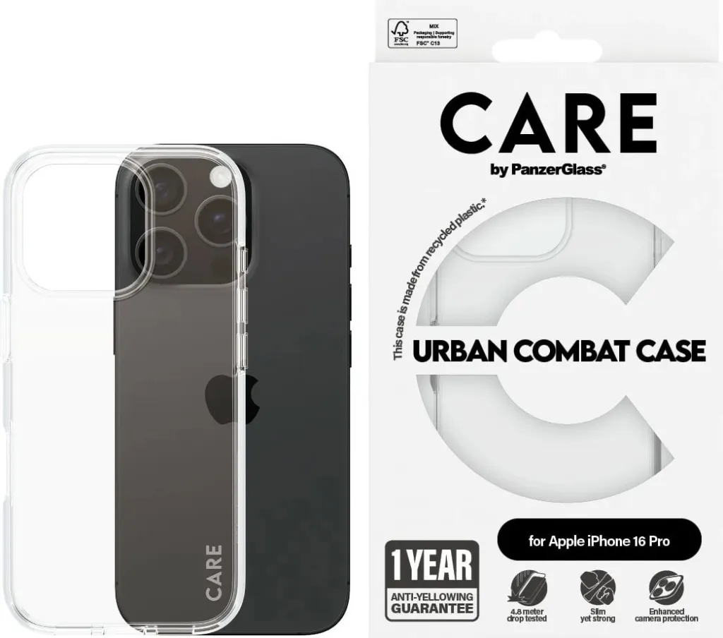 Mbështjellës PanzerGlass CARE Case Flagship Clear për iPhone 16 Pro transparent - 2