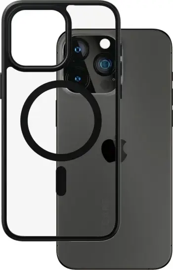 Mbështjellës PanzerGlass CARE Case Flagship MagSafe për iPhone 15 Pro Max, transparent/zi