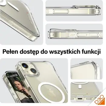 Mbështjellës PanzerGlass HardCase me MagSafe, për iPhone 15 Plus / 14 Plus, Transparent