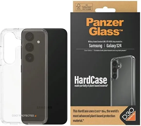 Mbështjellës PanzerGlass HardCase për Samsung Galaxy S24, transparent - 1