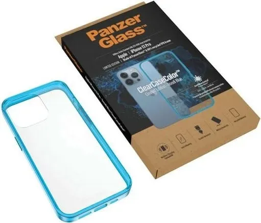 Mbështjellës PanzerGlass ClearCase, për iPhone 13 Pro, Transparent Blu - 4