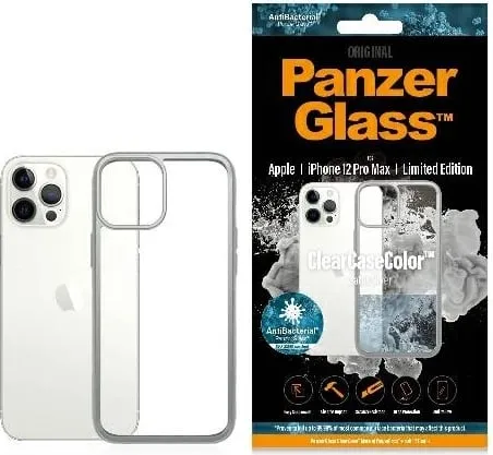Mbështjellës PanzerGlass ClearCase për iPhone 12 Pro Max, transparent dhe argjendtë - 1