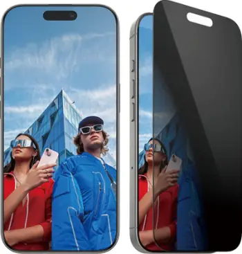 Mbrojtëse ekrani PanzerGlass Privacy për iPhone 16 Pro, Ultra-Wide Fit, transparente
