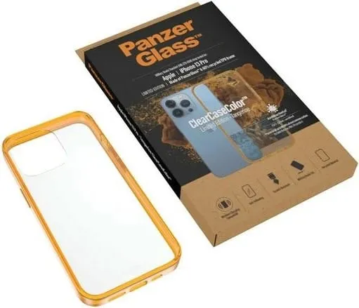 Mbështjellës PanzerGlass ClearCase, për iPhone 13 Pro, Transparent/Verdhë - 4