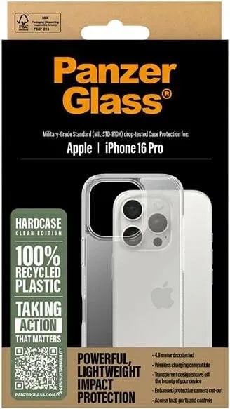 Mbështjellës PanzerGlass HardCase për iPhone 16 Pro 6.3", Transparent - 3