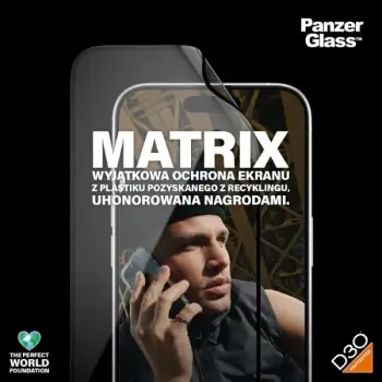 Xham mbrojtës PanzerGlass Matrix Ultra-Wide-Fit për iPhone 15 Pro me pozicionues