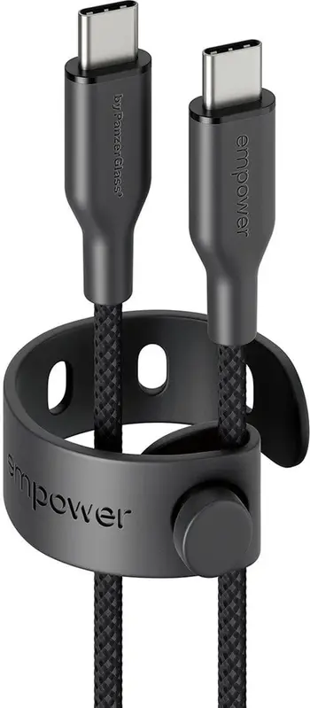 Kabllo USB C PanzerGlass Empower by Racing, 60W, 2m, e zezë