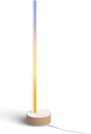 Llambë tavoline Philips Hue Signe Oak Gradient, RGBW, smart LED, e bardhë