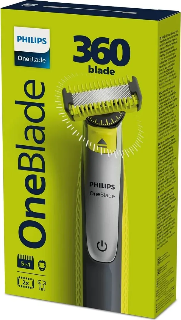 Trimer Philips OneBlade 360 QP2834/23, i zi, për meshkuj - 2