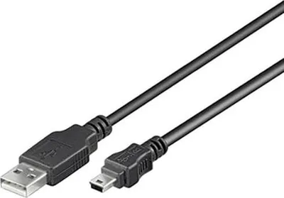 Kabllo USB PremiumCord USB A në mini USB, 2 m, i zi - 1