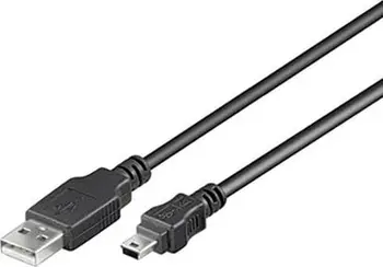 Kabllo USB PremiumCord USB A në mini USB, 2 m, i zi