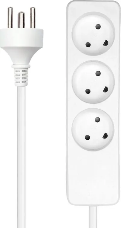 Kabllo vazhduese ProXtend Danish, 3 priza, 4 m, e bardhë - 2