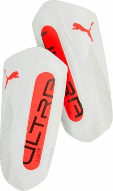 Mbrojtëse kërciri Puma Ultra Light Strap 30992 01, të lehta, me rripa, të bardha - 1