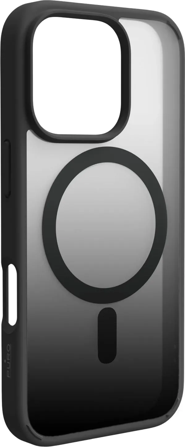 Mbështjellës Puro Gradient MagSafe për iPhone 16 Pro, Silikon, Zi - 1